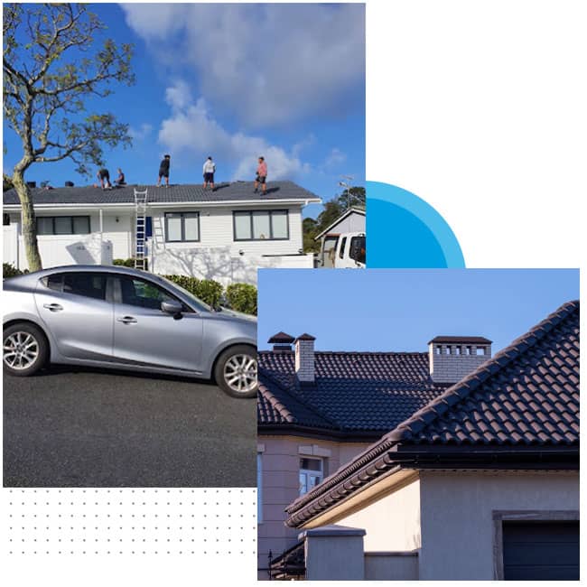 Blue Sky Roofing Team on Roof